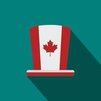 Canada Day hat icon, flat style vector