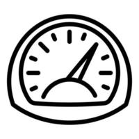 Turbo power gauge icon, outline style vector