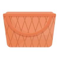Rural basket icon, cartoon and flat style vector