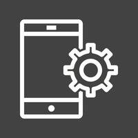 Device Settings Line Inverted Icon vector