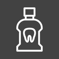 Mouth Wash Line Inverted Icon vector
