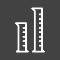 Graduated Cylinders Line Inverted Icon vector