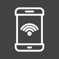 Wifi Connection Line Inverted Icon vector