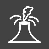 Volcano Line Inverted Icon vector