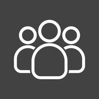 Guests Line Inverted Icon vector