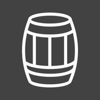 Barrel Line Inverted Icon vector