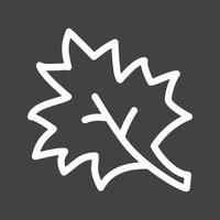 Maple Leaf Line Inverted Icon vector