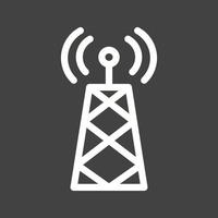Signals Tower I Line Inverted Icon vector