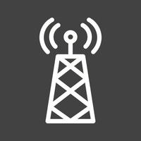 Signals Tower I Line Inverted Icon vector