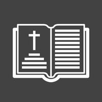 Holy Book Chapter Line Inverted Icon vector