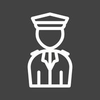 Airport Security Line Inverted Icon vector