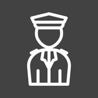 Airport Security Line Inverted Icon vector