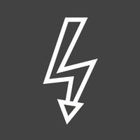 High Voltage Line Inverted Icon vector