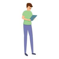 Business brainstorming icon, cartoon style vector
