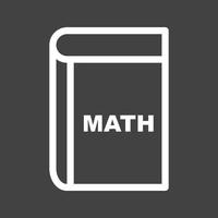 Math Book II Line Inverted Icon vector