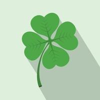 Four leaf clover flat icon vector