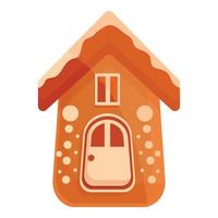 Bakery gingerbread icon, cartoon style vector