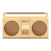 Retro radio icon cartoon vector. Music player vector