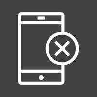 Invalid Device Line Inverted Icon vector