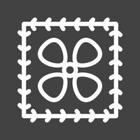 Embroidered Pattern Line Inverted Icon vector