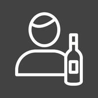 Barkeeper Line Inverted Icon vector