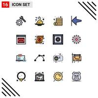 Set of 16 Modern UI Icons Symbols Signs for server error page cash error home Editable Creative Vector Design Elements