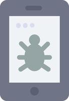 Mobile Security Bug  Flat Color Icon Vector icon banner Template