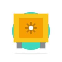 Locker Lock Global Logistic Abstract Circle Background Flat color Icon vector