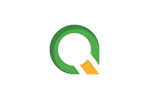 Initial Letter Q Modern vector