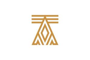 Luxury Letter A Monoline Logo vector