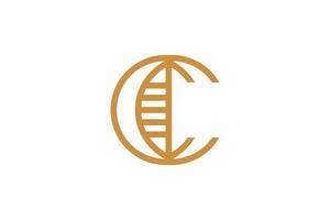 The Letter C Monoline Logo vector