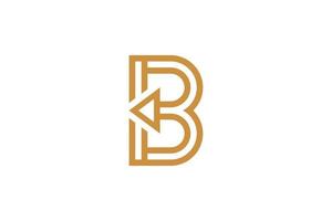 Unique Monoline B Logo vector
