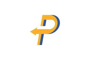 Letter P Modern Logo vector