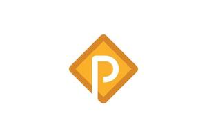 Letter P Modern Logo vector