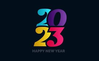 New 2023 Year typography design. 2023 numbers logotype illustration vector