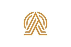 Luxury Letter A Monoline Logo vector