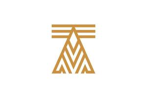 Luxury Letter A Monoline Logo vector