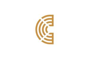 The Letter C Monoline Logo vector