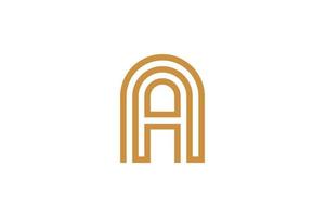Letter A Monoline Template vector