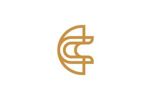 The Letter C Monoline Logo vector
