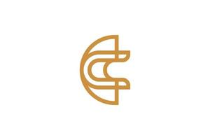 The Letter C Monoline Logo vector