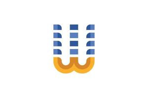 W Letter Logo Template vector