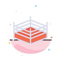 Boxing Ring Wrestling Abstract Flat Color Icon Template vector