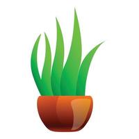 Succulent plant icon, cartoon style vector