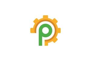 Letter P Modern Logo vector