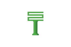Flat Design Letter T Logo vector
