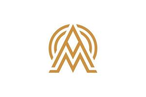 Luxury Letter A Monoline Logo vector