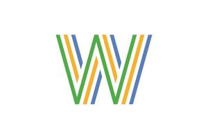 W Letter Logo Template vector