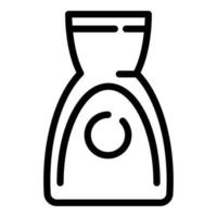 icono de botella de salsa de sushi, estilo de esquema vector