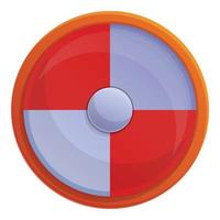 Gameplay round shield icon cartoon vector. Game ui vector